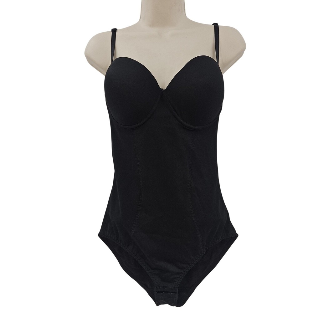 VTG Frederick's Of Hollywood Bodysuit Womens 34C Padded Underwire Shapewear Sexy